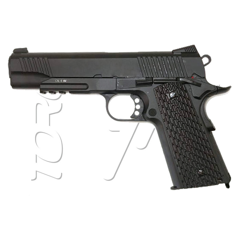 Pistolet COLT 1911 TACTICAL RAIL FULL METAL BLOWBACK CO2 KWC