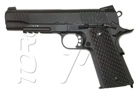 Pistolet COLT 1911 TACTICAL RAIL FULL METAL BLOWBACK CO2 KWC