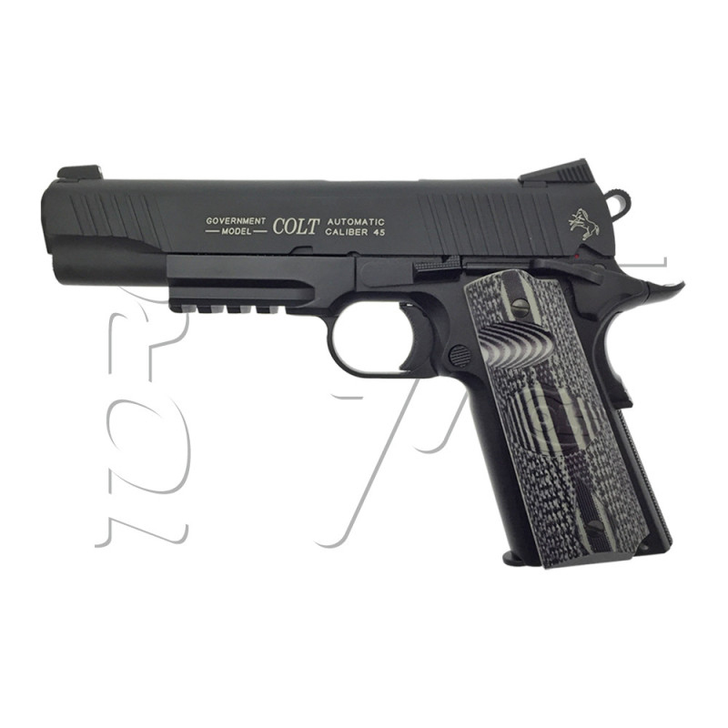 Pistolet COLT 1911 COMBAT UNIT BLOWBLACK FULL METAL CO2 BLACK CYBERGUN