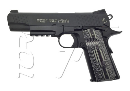 Pistolet COLT 1911 COMBAT UNIT BLOWBLACK FULL METAL CO2 BLACK CYBERGUN