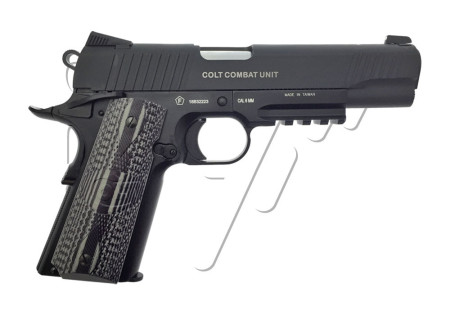 Pistolet COLT 1911 COMBAT UNIT BLOWBLACK FULL METAL CO2 BLACK CYBERGUN