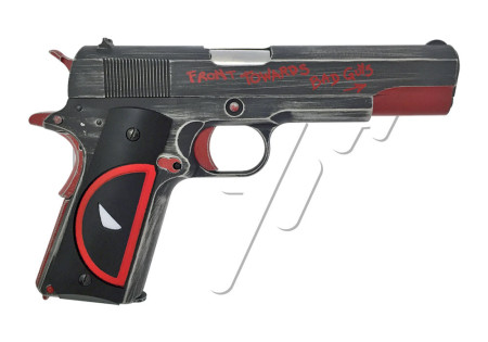 Pistolet 1911 DEADPOOL GAZ AW CUSTOM GREY RED