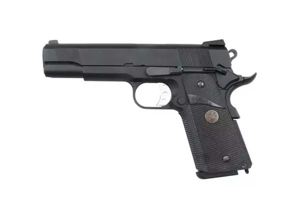 Pistolet COLT 1911 STYLE MEU BLOWBACK GAZ WE BLACK