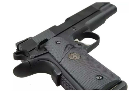 Pistolet COLT 1911 STYLE MEU BLOWBACK GAZ WE BLACK