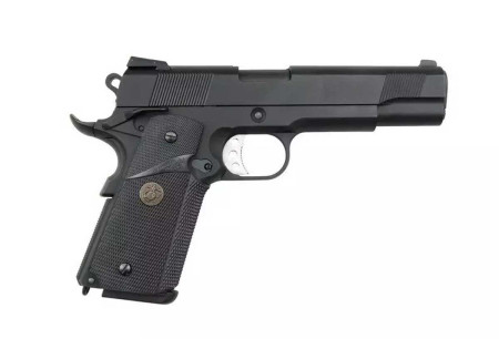 Pistolet COLT 1911 STYLE MEU BLOWBACK GAZ WE BLACK