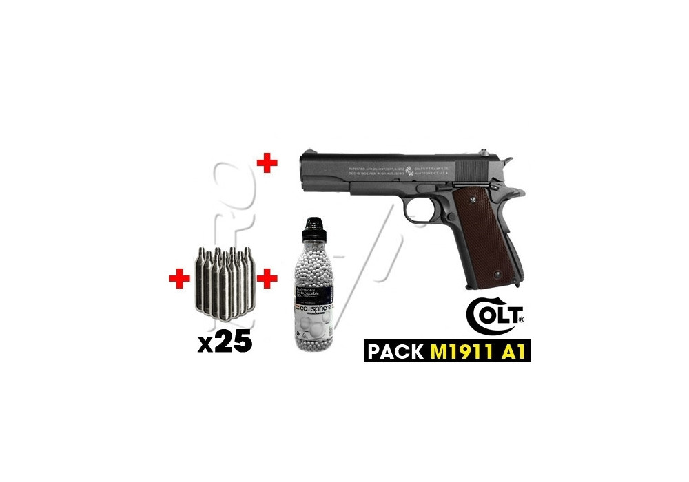 Pack COLT M1911 A1 FULL METAL