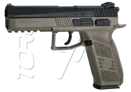 Pistolet CZ P09 BLOWBACK BLACK TAN ASG GAZ AVEC MALLETTE