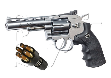 Revolver DAN WESSON 4" SILVER ASG CO2