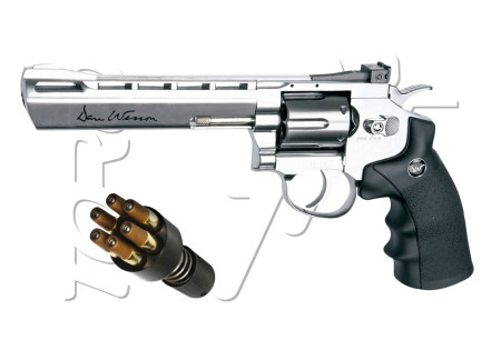 Revolver DAN WESSON 6" HIGH POWER SILVER ASG CO2