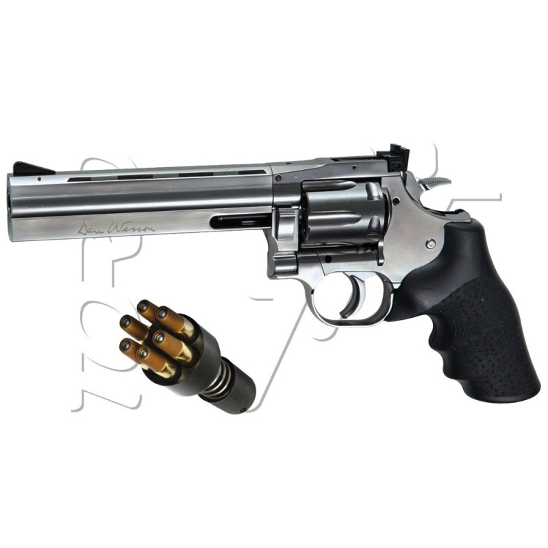 Revolver DAN WESSON DW715 LOW POWER 6" SILVER ASG CO2