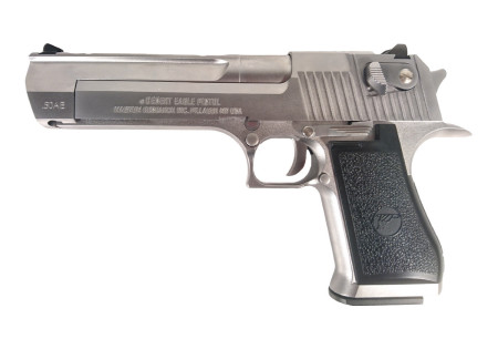 Pistolet DESERT EAGLE .50AE GAZ METAL BLOWBACK SILVER WE CYBERGUN