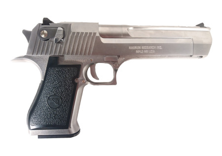 Pistolet DESERT EAGLE .50AE GAZ METAL BLOWBACK SILVER WE CYBERGUN