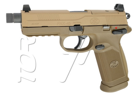 Pistolet FN HERSTAL FNX-45 TACTICAL TAN BLOWBACK 25BBs GAZ VFC