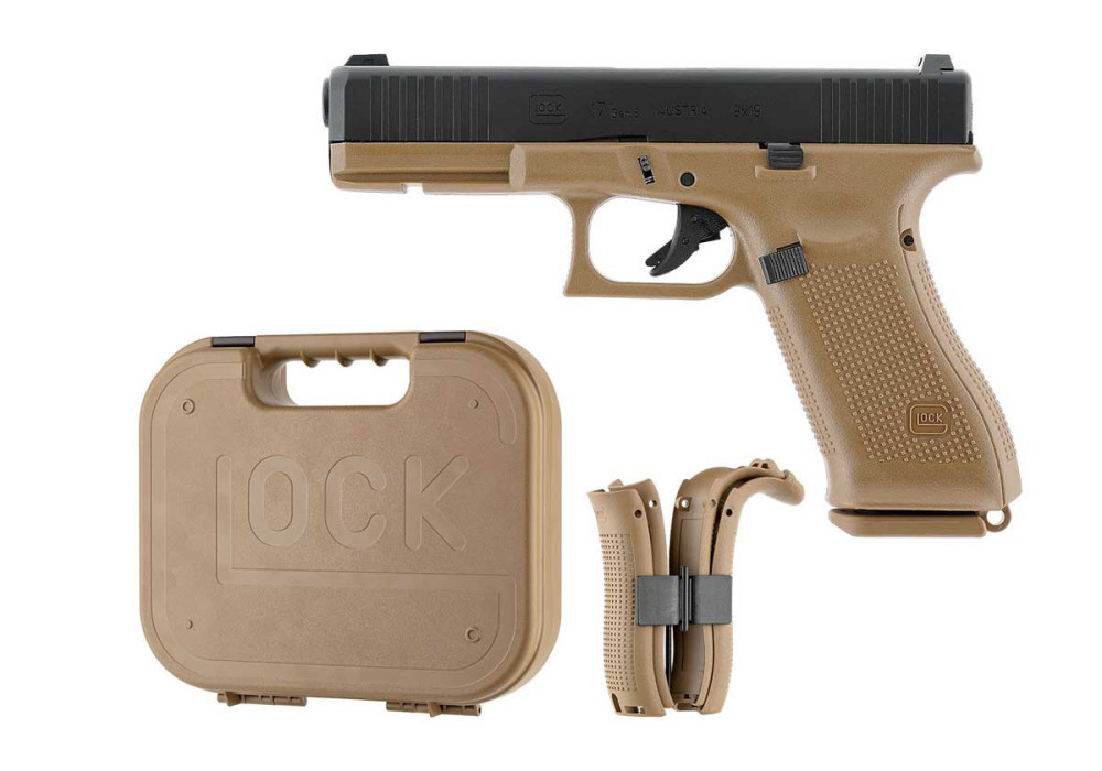 Pistolet 6mm GLOCK 17 GEN5 GAZ BLOWBACK 22 BBs 1J FRENCH EDITION BLACK TAN UMAREX