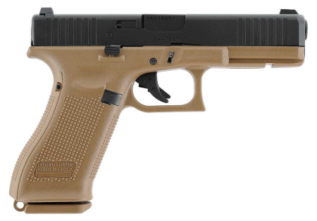 Pistolet 6mm GLOCK 17 GEN5 GAZ BLOWBACK 22 BBs 1J FRENCH EDITION BLACK TAN UMAREX