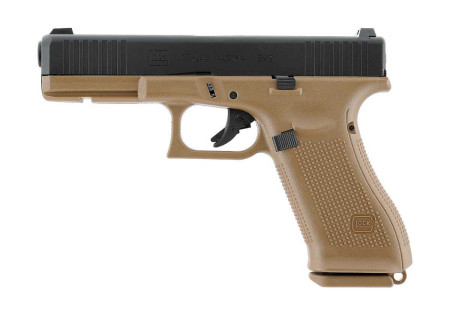 Pistolet 6mm GLOCK 17 GEN5 GAZ BLOWBACK 22 BBs 1J FRENCH EDITION BLACK TAN UMAREX