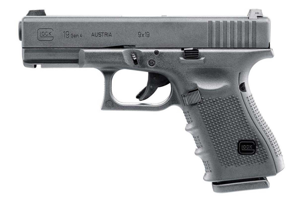 Pistolet 6mm GLOCK 19 GEN4 GAZ BLOWBACK 19 BBs 1J BLACK UMAREX