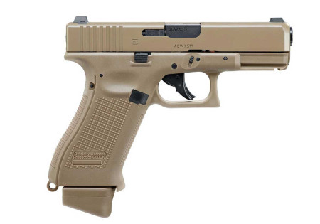 Pistolet 6mm GLOCK 19X CO2 BLOWBACK 14 BBs 1.6J COYOTE TAN UMAREX