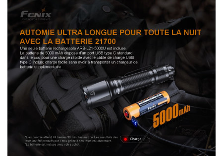 Lampe tactique FENIX TK22 TAC 2800 LUMENS