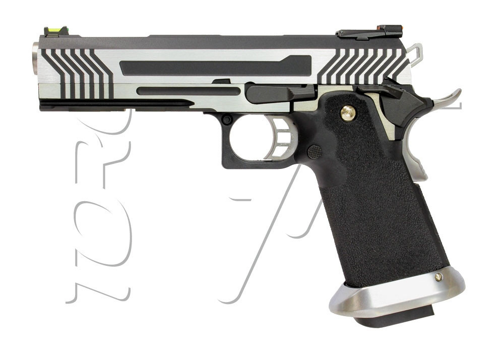 Pistolet HI-CAPA SERIE HX11 FULL SILVER AW CUSTOM GAZ