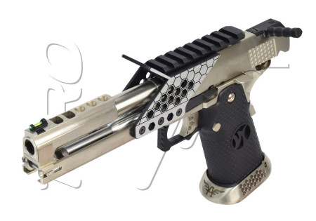 Pistolet HI-CAPA SERIE HX22 IPSC SPLIT SILVER AW CUSTOM GAZ