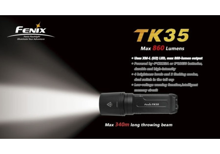 Lampe tactique FENIX TK35 U2 900 LUMENS