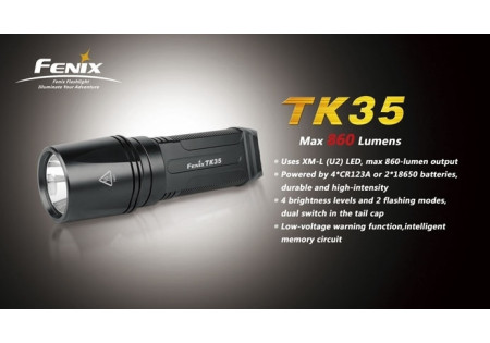 Lampe tactique FENIX TK35 U2 900 LUMENS