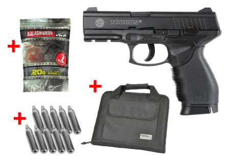 Pack pistolet TAURUS PT24/7 CULASSE FIXE METAL 15 BBs CO2 CYBERGUN