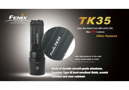 Lampe tactique FENIX TK35 U2 900 LUMENS