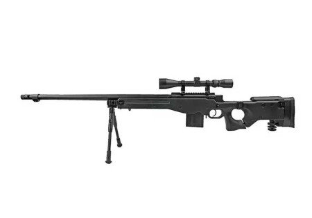 Fusil SNIPER L96 M4403D 29 BBs SPRING + LUNETTE + BIPIEDS BLACK WELL TGG