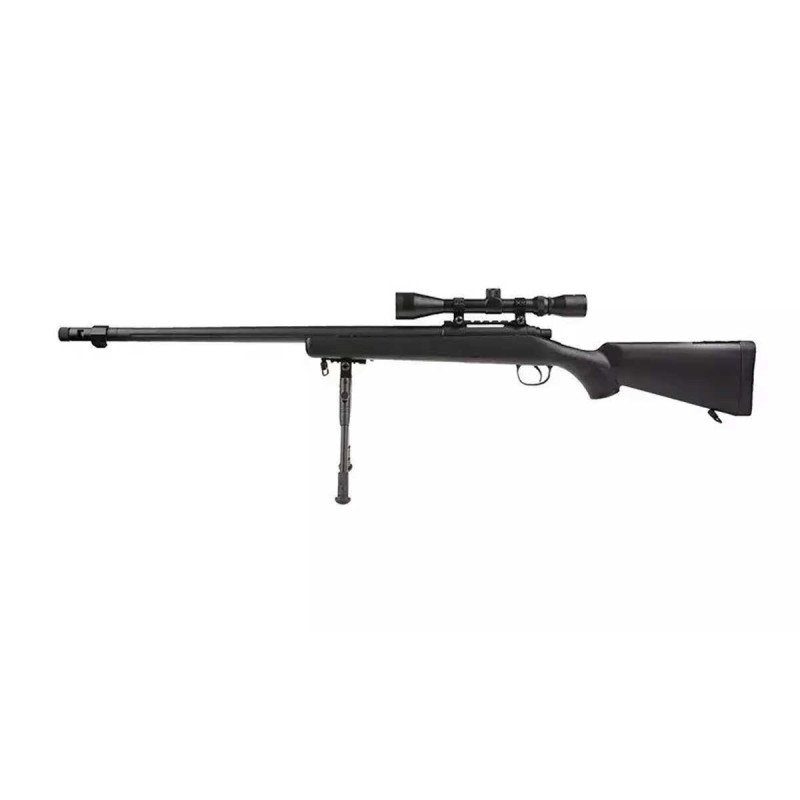 Fusil SNIPER MB07D SPRING 29 BBs + LUNETTE + BIPIED BLACK WELL TGG