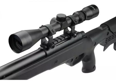 Fusil SNIPER MB11D 30 BBs SPRING + LUNETTE + BIPIED BLACK WELL TGG