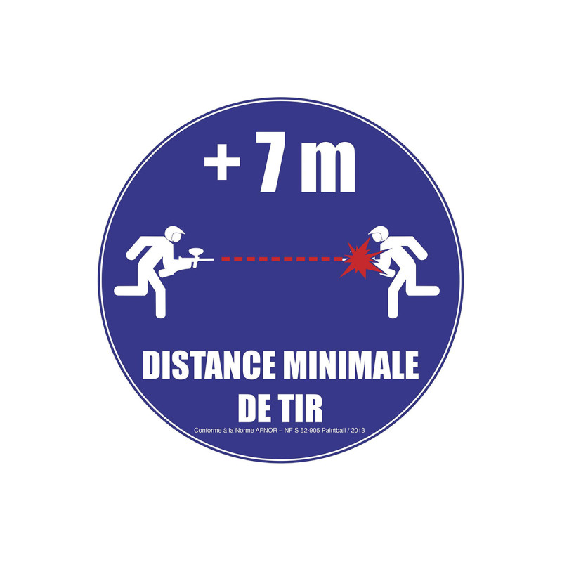 Panneau DISTANCE DE TIR NF AFNOR