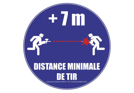 Panneau DISTANCE DE TIR NF AFNOR