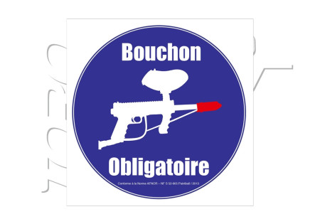 Panneau BOUCHON OBLIGATOIRE AFNOR