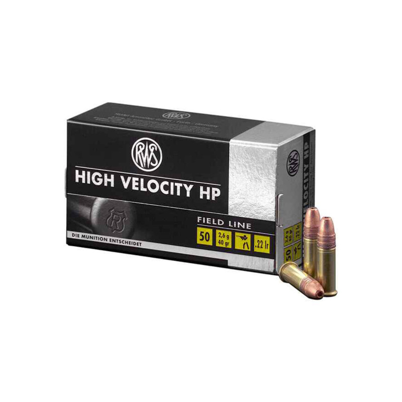 Cartouches 22LR RWS HIGH VELOCITY HP X50 - Catégorie C