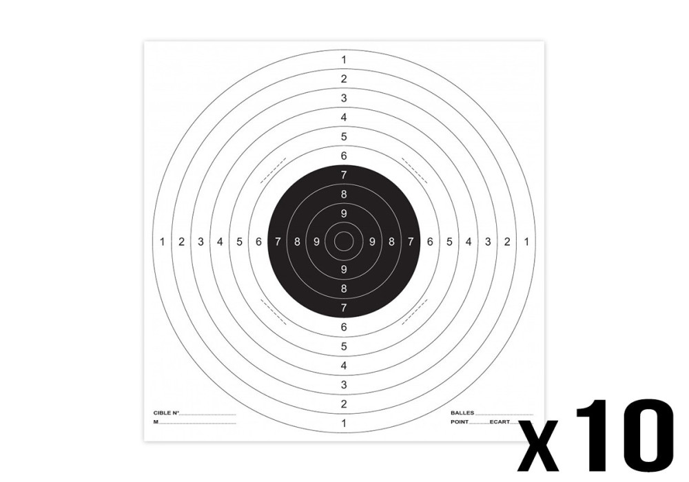 Cibles carton 51X52 C50 UMAREX X10