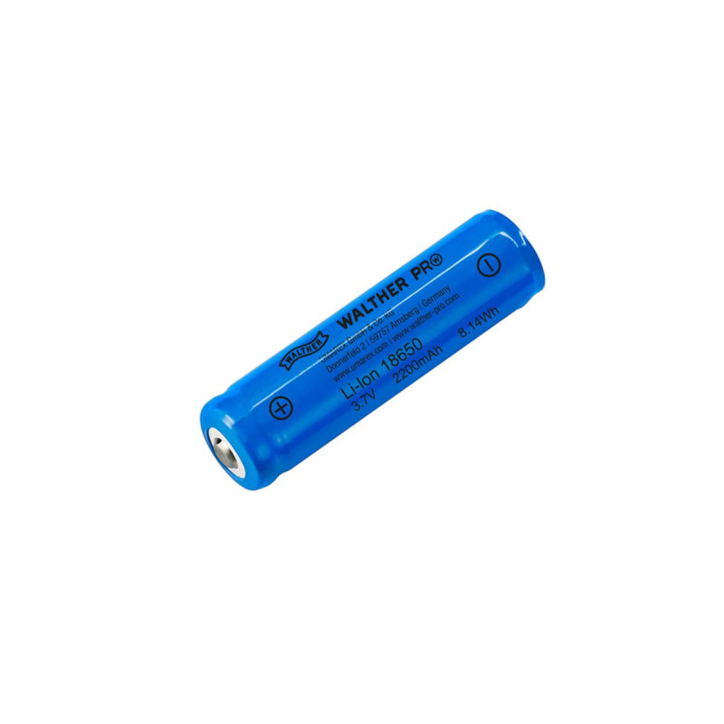 Accu 3.7V 2200mAh RECHARGEABLE ICR18650 LI-ION WALTHER UMAREX