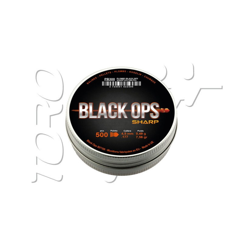 Plombs 4.5mm BLACK OPS SHARP POINTUS X500