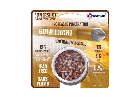 Plombs 4.5mm CROSMAN POWER SHOT PENETRATORS ECOLOGIQUE SANS PLOMB POINTUS 8.5 GRAINS X125