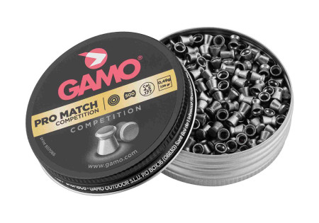 Plombs 4.5mm GAMO PRO MATCH COMPETITION PLATS 0.49g BOITE X500