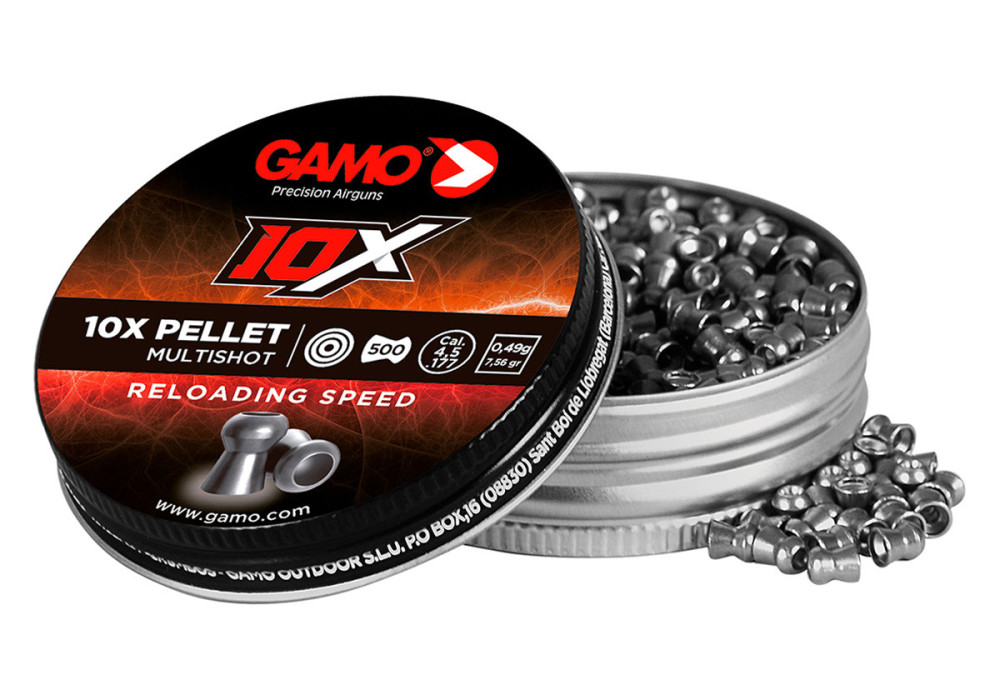 Plombs 4.5mm GAMO 10X TETE CREUSE EXPANSIVE 0.49g BOITE X500