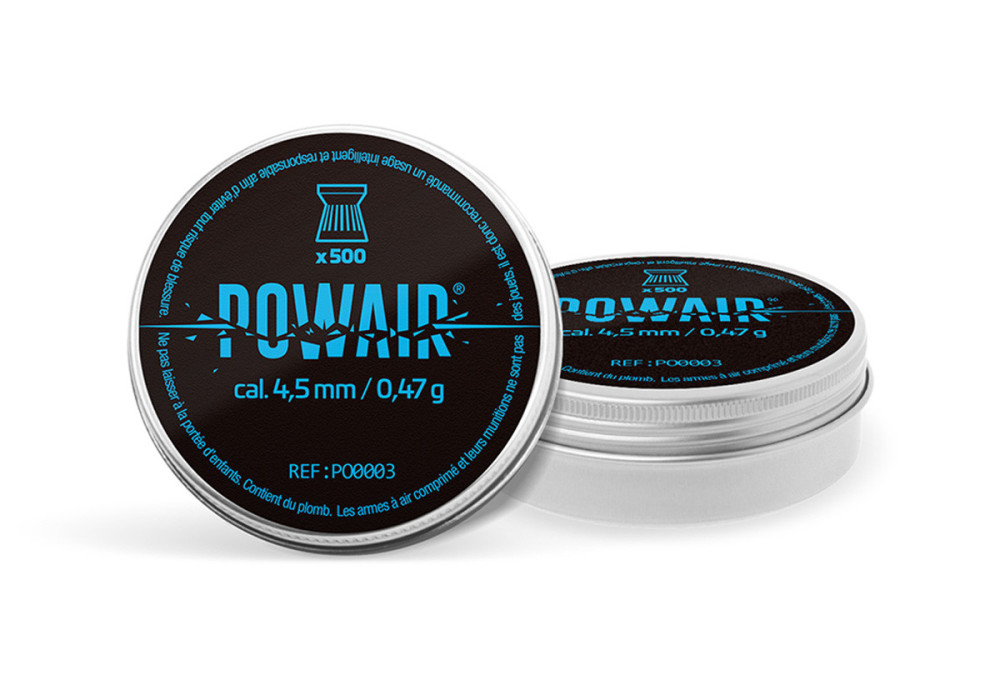 Plombs 4.5mm POWAIR PLATS 0.47g FABRICATION H&N X500