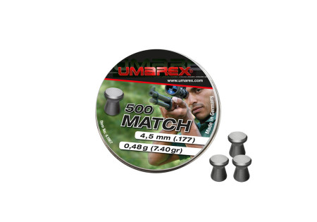 Plombs 4.5mm UMAREX MATCH PLATS 0.48g X500