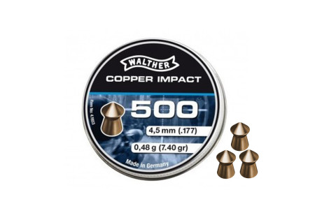 Plombs 4.5mm UMAREX WALTHER COPPER IMPACT POINTUS 0.48g X500