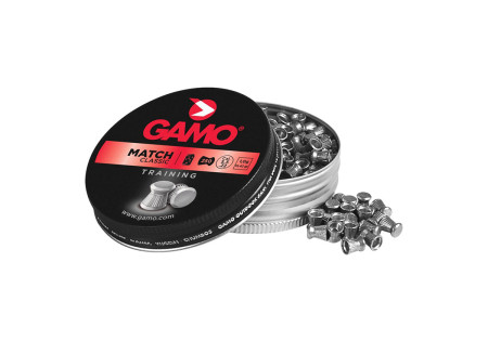 Plombs 5.5mm GAMO MATCH CLASSIC STRIES PLATS BOITE X250