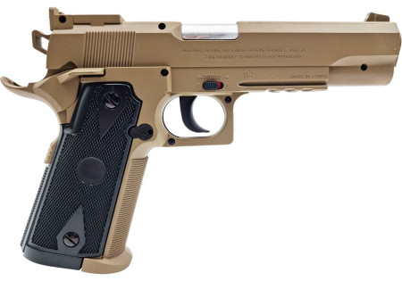 Pistolet 4.5mm (Billes) COLT P1911 MATCH 20 BBs CO2 TAN SWISS ARMS