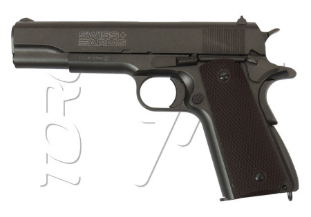 Pistolet 4.5mm (Billes) COLT P1911 FULL METAL BLOWBACK CO2 BLACK SWISS ARMS