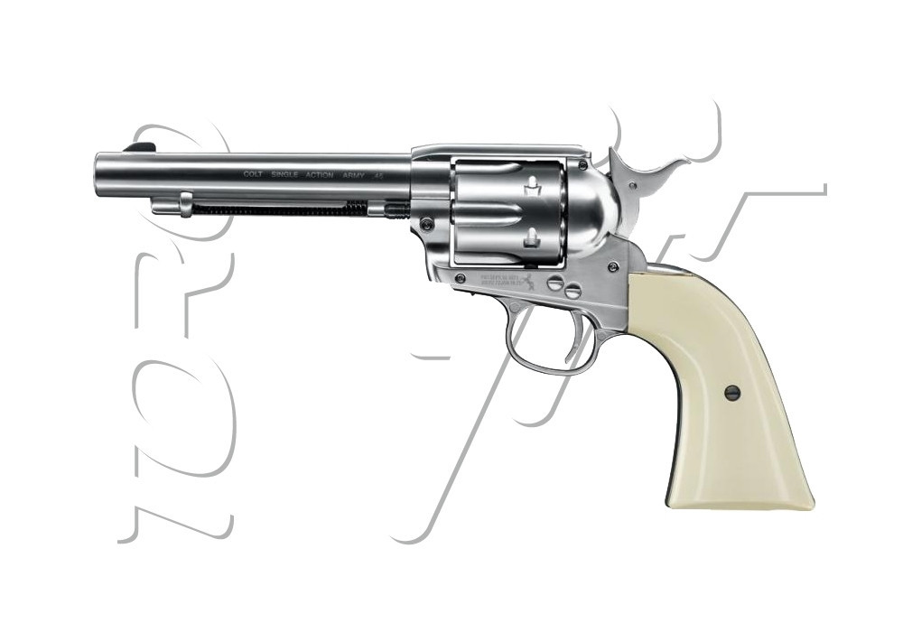 Revolver 4.5mm (Plomb) COLT SAA 45 FULL METAL CO2 FINITION NICKELEE UMAREX