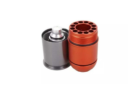 Grenade ogive DIAM 40mm PAINTBALL AIRSOFT GAZ ET CO2 96 BILLES GREY RED SHS